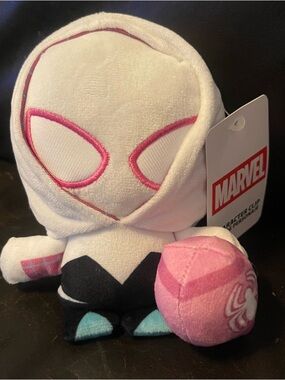 Marvel Spider Gwen Plush Clip Keychain Ghost Spider Mini Plush NWT